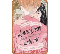 Zuhhgii Lata de metal retro de anime - LAURA DEAN KEEPS BREAKING UP WITH ME HC GN - Cartel de metal de dibujos animados para música, cafetería, bar, restaurante, supermercado, tienda, película regalos