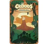 Zuhhgii Letrero de estaño clásico clásico de The Croods para bar, pub, cafetería, pared, cocina, baño, póster de karaoke, decoración retro, arte para decoración del hogar, letrero de metal de 8 x 12