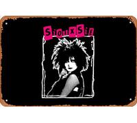 Zuhhgii Letrero de estaño retro Siouxsie off vintage divertido novedoso letrero de metal con texto en inglés "Man Cueva" - Letreros humorísticos para películas, música y bar, póster artístico