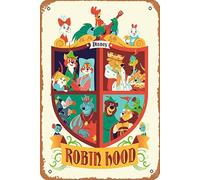 Zuhhgii Letrero de hojalata retro de la serie de películas de Robin Hood, póster de película clásica, póster de televisión de hombre, decoración de pared, regalo para mujeres y hombres, 8 x 12
