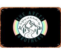 Zuhhgii Letrero de lata retro de The Avett Brothers Vintage Funny Novelty Metal Signs Man Cave Humorous Signs Movies Music Bar Art Poster Retro Print Wall Decor Garage Gifts 12x8 Inch