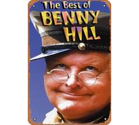 Zuhhgii Letrero de lata vintage de películas The Benny Hill Show, póster de película y televisión, regalo de decoración de pared para restaurantes, cafeterías, clubes de bar, pubs, letreros de metal
