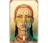 Zuhhgii Letrero de metal con personajes de cómics retro - Wicked + The Divine 36 Var A Comic Book NM - Póster de película para música, cafetería, bar, restaurante, supermercado, tienda de película