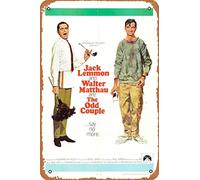 Zuhhgii Letrero de metal de aspecto vintage The Odd Couple 1968, póster de película retro de película antigua, letrero de metal para bar, regalo, decoración de pared, letrero de estaño, 8 x 12