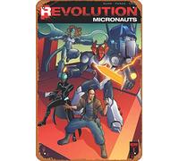 Zuhhgii Letrero de metal retro con diseño de Micronauts: Revolution 1 Var A Comic Book NM, cartel de película de anime para música, cafetería, bar, restaurante, supermercado, tienda, película, regalos