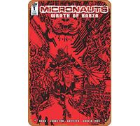 Zuhhgii Letrero de metal retro con diseño de Micronauts: Wrath of Karza 1 Var A Comic Book NM, póster de película de anime para música, cafetería, bar, restaurante, supermercado, tienda, película