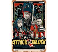 Zuhhgii Letrero de metal retro de Attack the Block, letreros de cocina vintage para garaje, cueva, decoración divertida de 8 x 12 pulgadas, decoración de barra de regalo, póster artístico de hojalata