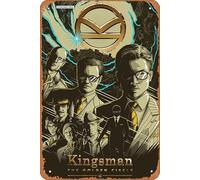 Zuhhgii Letrero de metal retro de Kingsman: The Golden Circle Movies, póster clásico decorativo divertido retro para hombres y mujeres, 8 x 12 pulgadas, películas y series de televisión, decoración de