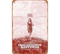Zuhhgii Letrero de metal retro de películas de Inglourious Bastards, póster clásico decorativo divertido retro para hombres y mujeres, 8 x 12 pulgadas, películas y series de televisión, decoración de