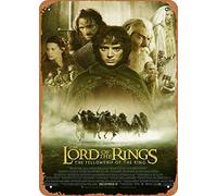 Zuhhgii Letrero de metal retro - El Señor de los Anillos: The Fellowship of The Ring Póster de la película - 8 x 12 pulgadas Cartel de lata para el hogar, bar, pub, garaje, decoración regalos