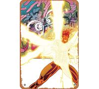 Zuhhgii Letrero de metal retro - Guerreros secretos (2ª serie) 4 cómics NM - Cartel de metal de anime para música, cafetería, bar, restaurante, supermercado, tienda, película regalos, 8 x 12 pulgadas
