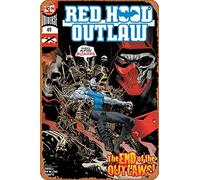 Zuhhgii Letrero de metal retro - Red Hood: Outlaw 49 Comic Book NM - Cartel de película de anime para música, cafetería, bar, restaurante, supermercado, tienda, película regalos, 8 x 12 pulgadas