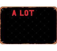Zuhhgii Letrero retro de hojalata con texto en inglés "A lot going on at the moment", vintage, divertido, de metal, para hombre, cueva, letreros humorísticos, películas, música, bar, arte, póster de