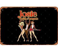 Zuhhgii Letrero retro de hojalata con texto en inglés "Josie and the pussycat", estilo vintage, divertido, con texto en inglés "Man Cave", letreros humorísticos, películas, música, bar, arte, póster