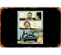 Zuhhgii Letrero retro de hojalata con texto en inglés "The Unbearable Weight of Massive Talent", vintage, divertido, novedoso, de metal, para hombre, cueva, películas, música, bar, arte, póster de