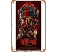 Zuhhgii Letrero retro de hojalata Hellboy II: The Golden Army Classic Film Decoración de pared Póster Musical Bar Pub Cafe Cocina Bathroo Karaoke Retro Metal Sign Art 20.3x30.5 cm