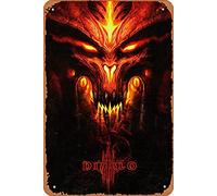 Zuhhgii Letrero retro de metal Diablo 3 Eternal Collection 2018, cartel de metal de aspecto vintage, bar, decoración artística de cueva de hombre, 8 x 12 pulgadas