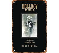 Zuhhgii Letreros de lata retro de anime - HELLBOY IN HELL LIBRARY EDITION HC - Cartel de metal de dibujos animados para música, cafetería, bar, restaurante, supermercado, tienda, película regalos