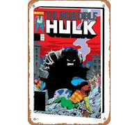 Zuhhgii Letreros de lata retro de anime - INCREDIBLE HULK by PETER DAVID OMNIBUS HC VOL 01 - Cartel de metal de dibujos animados para música, cafetería, bar, restaurante, supermercado, tienda de