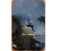 Zuhhgii Lil Baby My Turn - Póster retro de metal con texto en inglés "My Turn Album Retrato" y divertido cartel de estaño vintage para decoración de pared, póster para música, cafetería, bar
