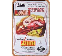Zuhhgii LILITH - Póster original de la película Daybill Jean Seberg Warren Beatty, letrero de estaño, retro de película antigua, póster de metal, letrero de TV, bar, karaoke, cueva de hombre