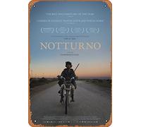 Zuhhgii Notturno (Gianfranco Rosi, Documental) Póster de película de estaño para cine o cine de 8 x 12 pulgadas, letrero de metal vintage para decoración del hogar, bar, pub, garaje, regalos
