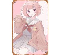 Zuhhgii Otori Emu, Project Sekai - Cartel de estaño retro de 8 x 12 pulgadas con diseño de uniforme escolar, chaqueta