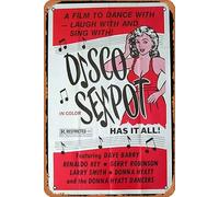 Zuhhgii Póster clásico clásico de la película antigua DISCO SEXPOT de una hoja, póster de película de explotación, póster de metal, póster de TV, regalo de karaoke, bar, pub, club, placas de pared