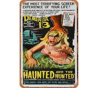 Zuhhgii Póster clásico clásico de la película DEMENTIA 13 de 1963 Coppola Corman original cartel de película de cartel de película de metal cartel de TV regalo karaoke bar pub club placas de pared