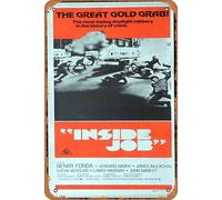 Zuhhgii Póster clásico retro de la película INSIDE JOB aka The Alpha Caper Daybill Póster de película Henry Fonda Cartel de película Decoración de pared Vintage Film TV Letreros de metal para regalo