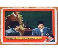 Zuhhgii Póster clásico retro de la película The Boss Original Lobby Card 4 John Payne Film Noir Vintage Metal Tin Sign Old TV Film Poster Gift Karaoke Bar Pub Club Placas de pared Decoración del hogar