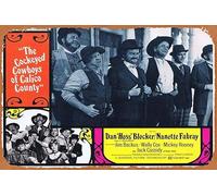 Zuhhgii Póster clásico retro de la película The Cockeyed Cowboys of Calico County Lobby Card 2 Dan Blocker Nanette Fabray Mickey Rooney Vintage Metal Tin Sign Old TV Film Poster Gift Karaoke Bar Pub