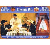 Zuhhgii Póster clásico retro de la película The Cowboy Way Original Lobby Card 7 Woody Harrelson Kiefer Sutherland Dylan McDermott Vintage Metal Tin Sign Old TV Film Poster Gift Karaoke Bar Pub Club