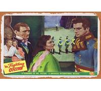 Zuhhgii Póster clásico vintage de la película The Fighting O'FLYNN Lobby Card 7 Douglas Fairbanks Jr. Helena Carter Retro Metal Film TV Poster Gift Karaoke Bar Pub Club Placas decorativas de pared Man