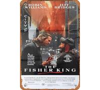Zuhhgii Póster clásico vintage de la película The Fisher King, póster original de la película Daybill de Robin Williams Jeff Bridges Retro Metal Film TV Poster Gift Karaoke Bar Pub Club Placas
