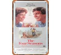 Zuhhgii Póster clásico vintage de la película The Four Seasons Original Daybill Movie Poster Alan Alda Retro Metal Film Póster de TV Regalo Karaoke Bar Pub Club Placas de pared Decoración del hogar