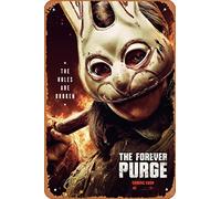 Zuhhgii Póster de la película The Forever Purge (Ana De La Reguera, Josh Lucas) Cartel de estaño para cine, cine, cine y teatro, 8 x 12 pulgadas, letrero de metal vintage para decoración del hogar