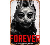 Zuhhgii Póster de la película The Forever Purge (Blumhouse, Everardo Gout), letrero de estaño, cine y cine, 8 x 12 pulgadas, letrero de metal vintage para decoración del hogar, bar, pub, garaje