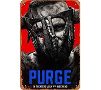 Zuhhgii Póster de la película The Forever Purge (Blumhouse, Everardo Gout), letrero de estaño, cine y cine, 8 x 12 pulgadas, letrero de metal vintage para decoración del hogar, bar, pub, garaje