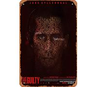 Zuhhgii Póster de la película The Guilty (Jake Gyllenhaal, Antoine Fuqua), letrero de estaño, cine y cine, 8 x 12 pulgadas, letrero de metal vintage para decoración del hogar, bar, pub, garaje