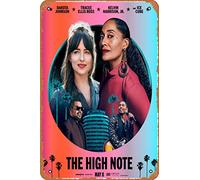 Zuhhgii Póster de la película The High Note (Dakota Johnson, Tracee Ellis Ross), cartel de estaño para cine, cine, teatro, 8 x 12 pulgadas, letrero de metal vintage para decoración del hogar, bar, pub