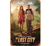 Zuhhgii Póster de la película The Lost City (Sandra Bullock, Channing Tatum), letrero de estaño, cine y cine, 8 x 12 pulgadas, letrero de metal vintage para decoración del hogar, bar, pub, garaje