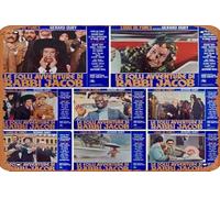 Zuhhgii Póster de la película The Mad Adventures of 'Rabbi' Jacob, cartel de película retro, letrero de estaño, cafetería, restaurante, hogar, club, restaurante, hombre, cueva, regalo, vintage, 12 x 8