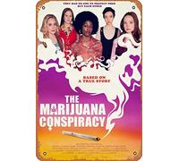 Zuhhgii Póster de la película The Marijuana Conspiracy (Morgan Kohan, Brittany Bristow), cartel de la película, cine, cine, teatro, 8 x 12 pulgadas, letrero de metal vintage para decoración del hogar