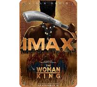 Zuhhgii Póster de la película The Woman King (Viola Davis, John Boyega), cartel de estaño, cine y cine, 8 x 12 pulgadas, letrero de metal vintage para decoración del hogar, bar, pub, garaje, regalos