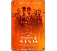 Zuhhgii Póster de la película The Woman King (Viola Davis, Thuso Mbedu), letrero de estaño, cine y cine de 8 x 12 pulgadas, letrero de metal vintage para decoración del hogar, bar, pub, garaje