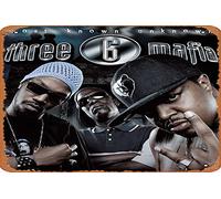Zuhhgii Póster de la portada del álbum Three 6 Mafia (Most Known Unknown) - Cartel de hojalata para cine y cine de 20 x 30 cm, letrero de metal vintage para decoración del hogar, bar, pub, garaje,