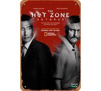 Zuhhgii Póster de metal para pared, cartel de metal con texto en inglés "The Hot Zone: Anthrax" (La zona caliente: ántrax), póster de película de televisión, regalo retro, karaoke, hombre, cueva