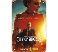 Zuhhgii Póster de metal para pared, letrero de estaño Penny Dreadful: City of Angels, póster de celebridad, póster de película de televisión, regalo retro, karaoke, hombre, cueva, bares, cafeterías