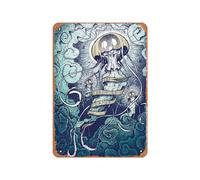 Zuhhgii Póster de metal vintage con texto en inglés "MR DEKA Les Passeurs D'Ames", 30,5 x 20,3 cm, adecuado para decoración de pared de bar, cafetería, garaje, cueva de hombre